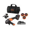 BLACK+DECKER AKU uhlová brúska 115 mm s príslušenstvom BCG6L8D2S