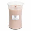 WoodWick Vanilla & Sea Salt vonná sviečka s dreveným knôtom 609,5 g