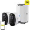 Vonkajšia kamera BASEUS Security N1 Plus 2K (sada 2 + centrálna stanica) - biela