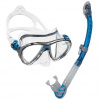 Set maska BIG EYES EVOLUTION + šnorchel ULTRA DRY, Cressi, Cressi trans-modrá