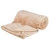 Plyšová deka BARRY, 150 x 100 cm, dvojvrstvový zamat, béžová