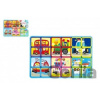 Teddies magnetické doskové doprava plast vo fólii 30x 20 x 1 cm 12 ks v boxe