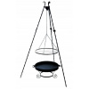 Gril na drevené uhlie - Grill Trivers pokrývajú 190 cm chrómované brúsky 60 (Grill Trivers pokrývajú 190 cm chrómované brúsky 60)