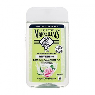 Le Petit Marseillais Extra Gentle Shower Gel Bio Rose & Bio Cucumber osvěžující sprchový gel 250 ml unisex