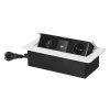 Výklopný blok zapuštěný ORNO OR-GM-9035/W, 2x 230V, 2x USB (A+C type; 3.6A), barva bílá