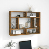 Nástenná polica dymový dub 75x16x55 cm spracované drevo-ForU-815843