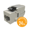 Solarix SXKJ-10G-STP-BK-SA Solarix keystone CAT6A samorezný, multipack 24 ks 2307-032