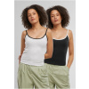Ladies Contrast Basic Top 2-Pack - black/white+white/black L