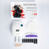 NeoNail Starter Set LED Lamp Display 36W/48 1 ks + Sexy Red gélový lak na nechty 3 ml + Shiny Rose gélový lak na nechty 3 ml + Perfect Milk gélový lak na nechty 3 ml + Aloha Mood gélový lak na nechty