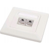 Zásuvka Solarix CAT6 STP 2 x RJ45 pod omítku bílá 23100094
