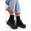 Dámské kotníkové boty na klínku s ponožkou černá Heladina 37
