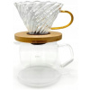 Kávovar 600 ml sklenený s dripom serverový set
