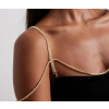 B-TOP Kryštálové ramienka k podprsenke/ šatám s retiazkou cez ramená Druh barvy: Zlatá