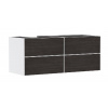 Hansgrohe Xevolos E - Umývadlová skrinka 137x56x55 cm, 4 zásuvky, matná biela/tmavý dub 54236730
