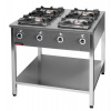 Volně stojící plynový vařič 4-hořák, 900X850x850 mm | KROMET, 000.KG-4L