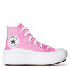 Converse Unisex Kids' Chuck Taylor All Star Mov Canvas High-Top Trainers 102-White/Cha 13.5 (32)