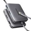 AXAGON HMC-5HL USB 5Gbps hub, 2x USB-A, HDMI 4k/60Hz, RJ-45 GLAN, PD 100W, kábel USB-C 20cm Axagon