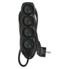 EMOS Predlžovací kábel 5 m / 4 zásuvky / čierny / PVC / 1 mm2 PC0415