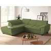 Rohová sedacia súprava Speedway, olivovo zelená látka, ľavý roh