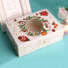 Krabička na vianočné pečivo vianočný veniec 22x15x7cm - Cakesicq
