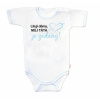 Body krátky rukáv s vtipným textom Baby Nellys Lituji dámy můj táta je zadaný chalan