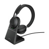 Jabra Evolve2 65, MS Stereo Slúchadlá s mikrofónom Bezdrôtový Pres hlavu Kancelária / call centrum USB Typ-A Bluetooth Čierna (26599-999-989)