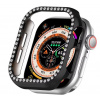 Ochranný rámeček s kamínky pro Apple Watch 10, 42 mm - černý