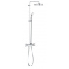 Grohe BAU SYSTEM 210 sprchový set s termostatickou baterií, hlavová sprcha, ruční sprcha, tyč, hadice, chrom