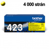 BROTHER TN-423Y, originálny toner, 4000 strán, žltý