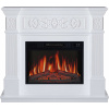 ArtiFlame Elektrický krb Toscana AF23S Elektrický stojaci krb s ohrevom 1800 W realistický efekt plameňa LED osvetlenie Diaľkové ovládanie Časovač Biela