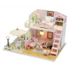 Miniatúrny domček pre dve deti Ružový domček