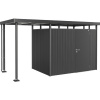 Prístrešok pre záhradný domček Biohort HighLine 2 vel. S 150x195 cm tmavo sivý metalický