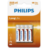 Baterie AAA Philips LongLife R03L4B/10 4 ks, blistr