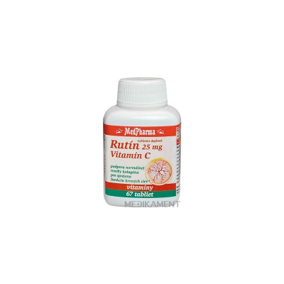 MedPharma RUTÍN 25 mg + Vitamín C 100 mg tablety 67 ks