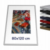 Hliníkový rámik 80x120 cm strieborný s antiref.plexi