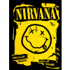 CUKROVÁ TLAČ jedlý obrázok na tortu Cukrová hmota Nirvana Smiley Kurt Cobain ROCK