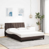 Rám postele bez matrace tmavě hnědý 140 x 190 cm textil Hnědá 3310457