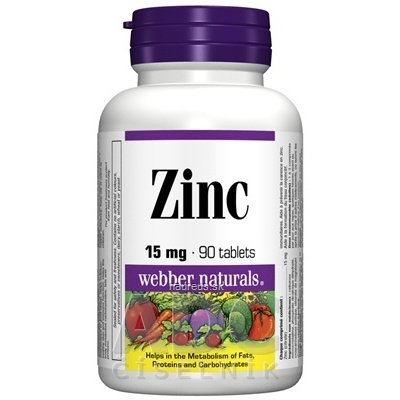 WN Pharmaceuticals Ltd. Webber Naturals Zinok 15 mg tbl 1x90 ks 15mg