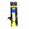 Obojok DUVO+ LED Svietiaci dog neónový žltý nylon 30-40 cm / 2,5 cm