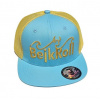 Kšiltovka BejkRoll Snap Trucker wave logo - Light Blue/Yellow