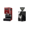Gaggia Classic E24 BC, red + Eureka Mignon Classico, CR black