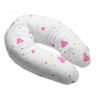 Vankúš na dojčenie/relaxačná poduška, bavlna I love Girl Baby Nellys, ružová/biela