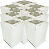 10x Kartónová krabica na vysokú poschodovú tortu 34x34x45 cm biela PEVNÁ KRABICA