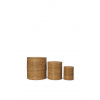 Ferm Living Ratanový kôš Column Storage, set 3 ks – prírodný