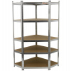 AHProfi Rohový policový regál, 5 polic - 900 x 900 x 1800 mm - AH3002