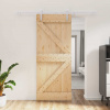 zahrada-XL Posuvné dvere so sadou kovania 85x210 cm borovicový masív 3203021