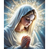 Diamantové maľovanie Norimpex 40x30 cm Panna Mária s božským svetlom