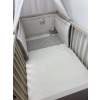 Quax obliečky do postieľky Bobo 100x135cm - biela/bledošedá