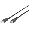 Digitus USB kábel USB 3.2 Gen1 (USB 3.0 / USB 3.1 Gen1) USB-A zástrčka, USB-A zásuvka 3.00 m čierna AK-300203-030-S; AK-300203-030-S
