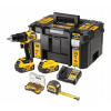 DeWALT Akumulátorový vŕtací skrutkovač s príklepom DCZ100P2KT + meter + sad